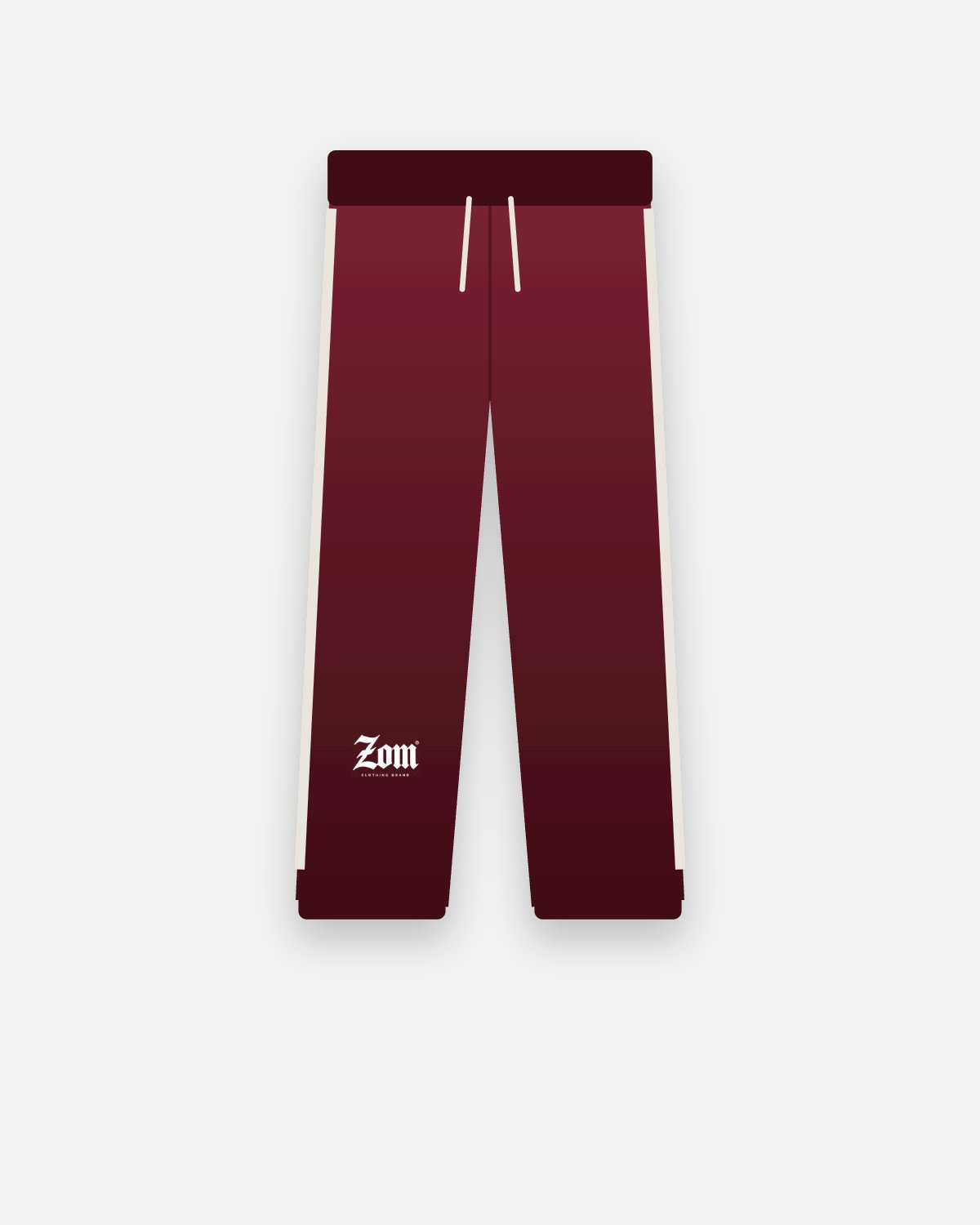 ZOM Stripe Joggers - Burgundy